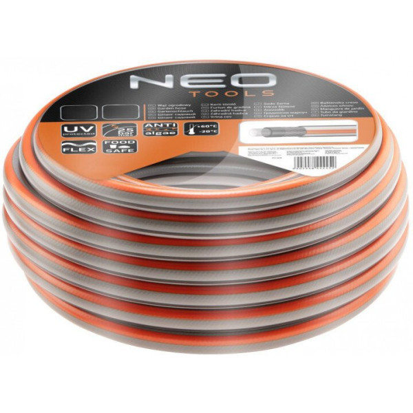 Шланг садовий Neo Tools Optima, 1/2", 20м, 4 шари, до 25бар, -20…+60°C