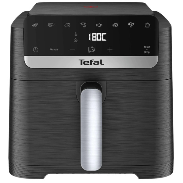 Мультипіч Tefal Easy Fry Mega Compact, 1700Вт, чаша-7.5л, сенсорне керув., 8 програм, пластик, чорний