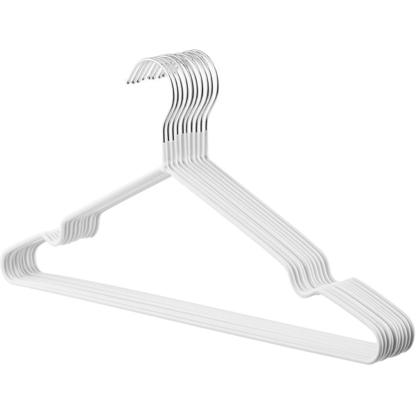 Набір вішаків ARDESTO 40.5см, 10шт, метал, ПВХ, білий