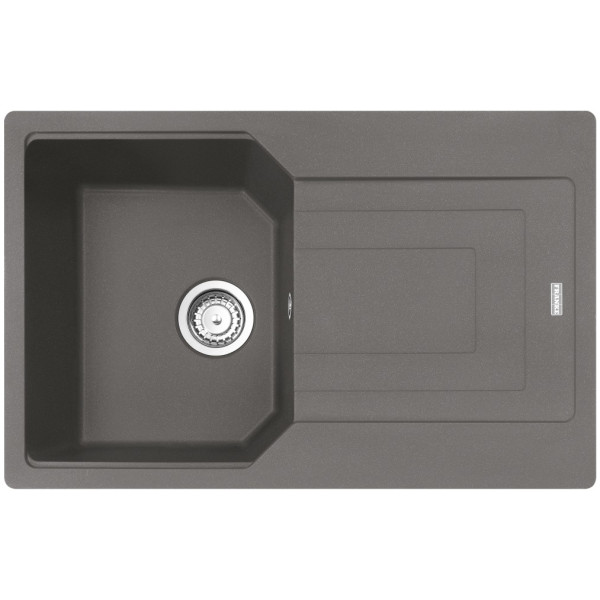 Мийка кухонна Franke Urban, фраграніт, прямокутник, з крилом, 780х500х220мм, чаша - 1, врізна, оборотна, UBG 611-78, сірий камінь