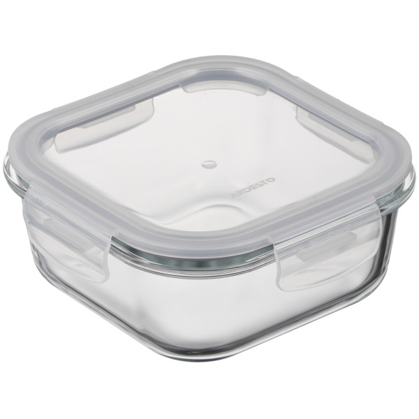Контейнер для зберігання харчових продуктів ARDESTO Gemini 0.8л, боросилікатне скло, пластик, квадратний, прозорий