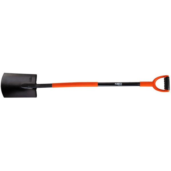 Лопата штикова Neo Tools пряма, руків'я металеве D-подібне, 125см, 2.12кг
