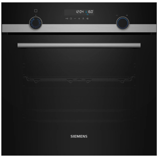Духова шафа Siemens електрична, 66л, A, дисплей, конвекція, телескопічні направляючі, чорний