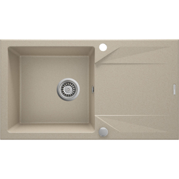 Мийка кухонна Deante Evora, граніт, прямокутник, з крилом, 780х440х193мм, чаша - 1, накладна, пісок