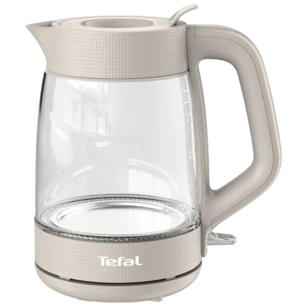 Електрочайник Tefal Morning Glass Kettle, 1.7л, скло, з підсвіткою, бежевий