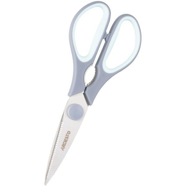 Ножиці кухонні ARDESTO Fresh, 21см, нержавіюча сталь, пластик, сіро-блакитний