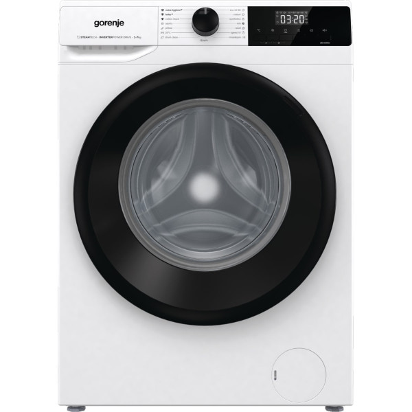Пральна машина Gorenje фронтальна, 7кг, 1400, A+++, 47см, дисплей, пара, інвертор, білий