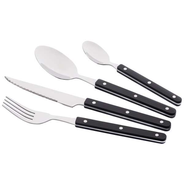 Набір столових приборів ARDESTO Gemini Aosta, 16 приборів, нержавіюча сталь, пластик, чорний