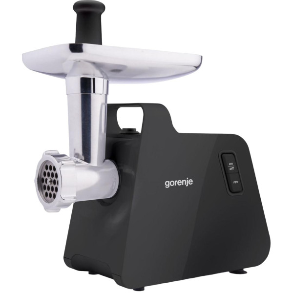 М'ясорубка Gorenje, 2000Вт, 2,6кг/хв, 2 решітки, пластик/метал, чорний
