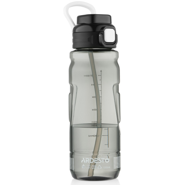 Пляшка для води ARDESTO Sport 1000мл, пластик, чорний