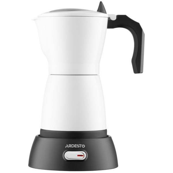 Кавоварка ARDESTO електрична гейзерна 0.3л, мелена, білий