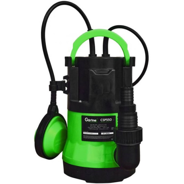 Насос дренажний Gartner CSP550, 550Вт, 11500л/год, висота 7м, 3.85кг