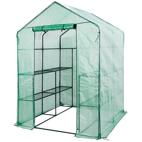 Парник складаний Neo Tools 195х143х143, 4 полиці, ПЕ плівка 135г, зелений