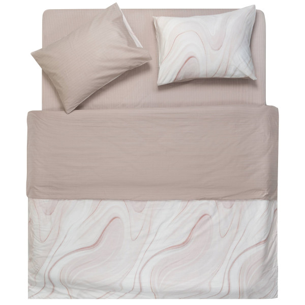 КПБ 2,0сп ARDESTO Gloria, підковдра 200х220см, простирадло 230х240см, наволочки (2) 50х70см, 100% бавовна, сатин, мармур, бежевий