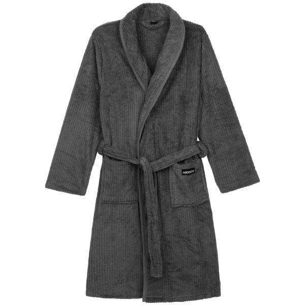 Халат чоловічий ARDESTO Stripe, розмір XL/XXL, 100% поліестер, темний