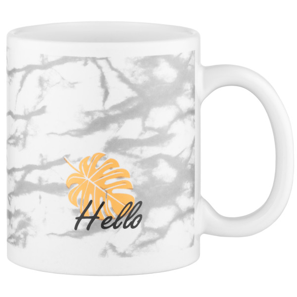 Чашка ARDESTO Hello, 330мл, кераміка, біло-сірий