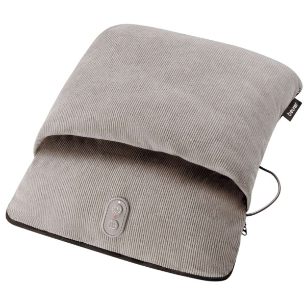 Грілка-масажер Beurer для тіла, від мережі, вібромасаж і тепло, сірий