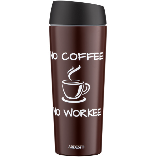 Термокухоль ARDESTO Coffee Time, 450мл, нержавіюча сталь, коричневий
