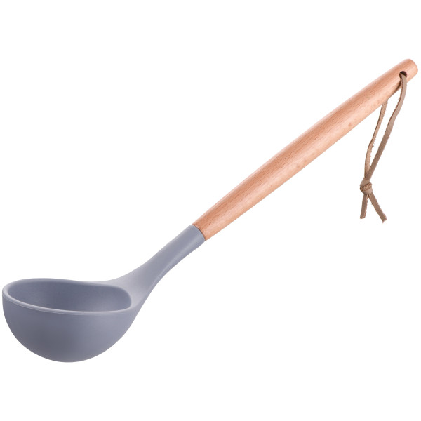 Ополоник ARDESTO Midori, 31см, силікон, дерево, сірий