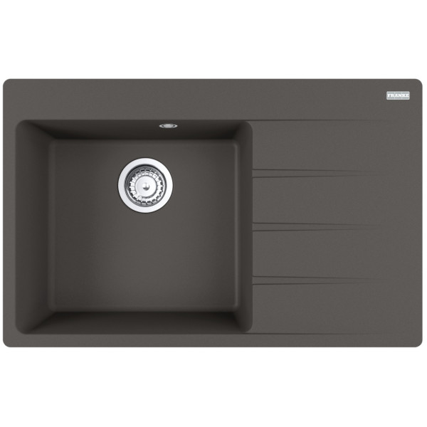 Мийка кухонна Franke Centro, фраграніт, прямокутник, з крилом, 780х500х200мм, чаша - 1, врізна, CNG 611-78 TL, сірий сланець