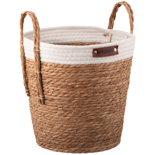 Кошик ARDESTO Prestigio 29х29х30см, рогожка з морських водоростей, бавовняний шпагат