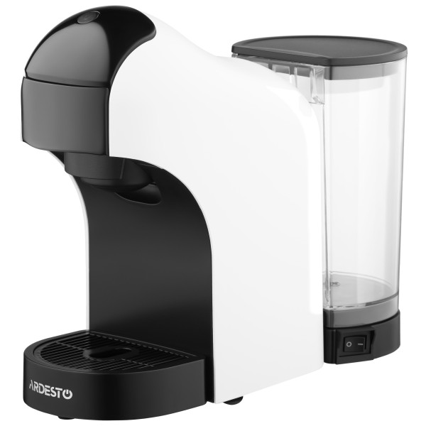Кавоварка ARDESTO 3в1, 0.9л, капсули Nespresso, Nescafe Dolce Gusto, мелена кава, сенсорне керування, білий