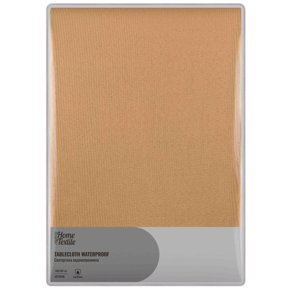Скатертина ARDESTO Waterproof 140х180см, 100% поліестер, бежевий