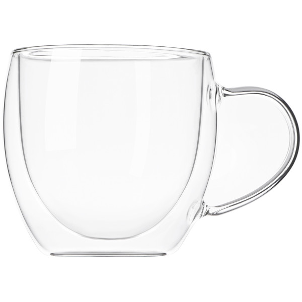 Набір чашок з ручками і подвійними стінками ARDESTO, 250мл, 2шт, боросилікатне скло, прозорий