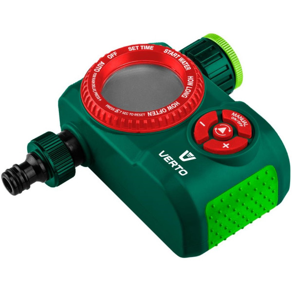 Таймер для поливу Verto, 1/2"-3/4", електронний, 13 програм поливу, до 360хв, ААх2