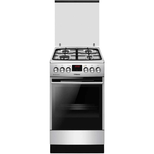 Плита Hansa комбінована, 62л, 50x60см, дисплей, конвекція, чавун, нерж