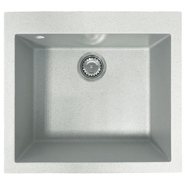 Мийка кухонна Adamant Univer, штучний камінь, квадрат, без крила, 560х500х200мм, чаша - 1, врізна, Old stone