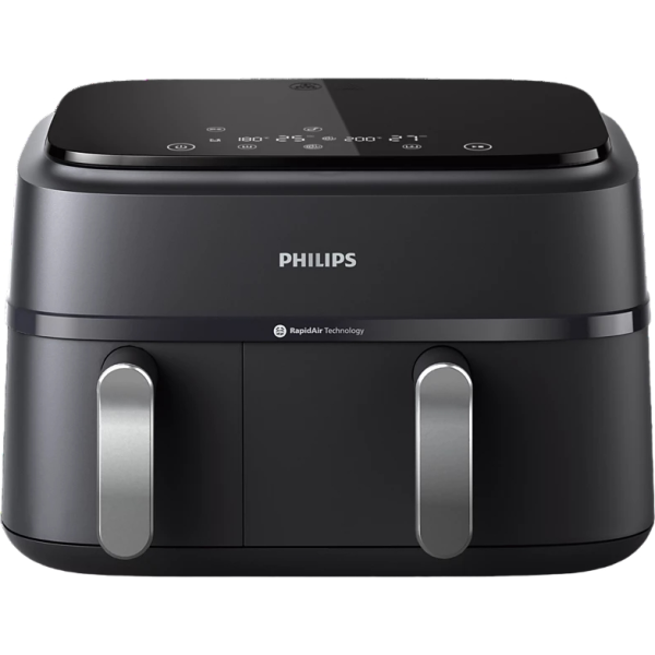 Мультипіч Philips Ovi Dual Series 3000 2750Вт, чаша-6+3л, сенсорне управл., 2 контейнера,8 авто. Програм, пластик, чорний