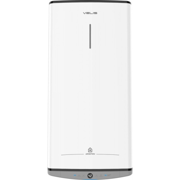Водонагрівач електричний Ariston VELIS DUNE 50 EU плаский, слім, 50л, 2*1,5 кВт, емал. нагр. ел, ун. монтаж, ел. кер-ня, B, Італія, білий