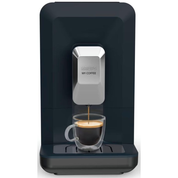Кавомашина Krups My Coffee 1.5л, зерно, ОLED дисплей, авторецептів - 3, метал, чорний