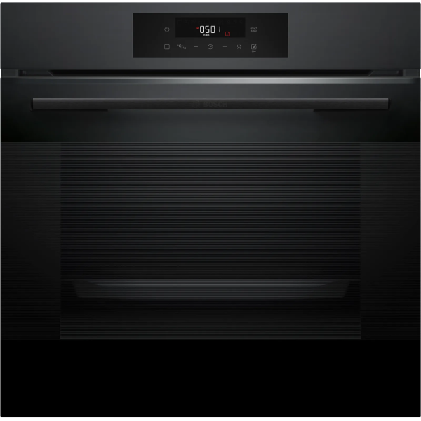 Духова шафа Bosch електрична, 76л, A, дисплей, конвекція, телескопічні направляючі (2 рівні), чорний