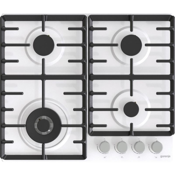 Варильна поверхня Gorenje газова, 60см, чавун, білий