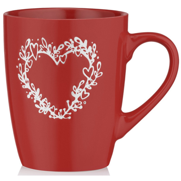 Чашка ARDESTO Heart, 320мл, кераміка, червоний