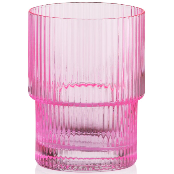 Набір склянок низьких ARDESTO 200мл, 2шт, скло, рожевий