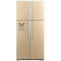 Холодильник Hitachi багатодверний, 184x86х75, холод.відд.-396л, мороз.відд.-144л, 4дв., А+, NF, інв., зона нульова, диспенсер, бежевий (скло)