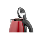 Електрочайник ARDESTO 1.7л, Strix, метал, червоний глянець