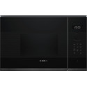 Мікрохвильова піч Bosch вбудована, 20л, електр. керув., 800Вт, дисплей, чорний/нержавіюча сталь