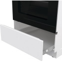 Плита Gorenje комбінована, 70л, 50x60см, метал. кришка, дисплей, IconLed, емальовані, білий