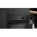 Духова шафа Siemens електрична, 71л, A+, пара, дисплей, конвекція, телескопічні напрямні, чорний