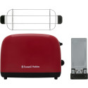 Тостер Russell Hobbs Colours Plus 1600Вт, підігрів, розморожування, метал., червоний