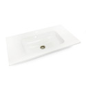 Раковина, умивальник Adamant FRATE, штучний камінь, прямокут., з отвором для змішувача, з отвором для переливу, 995x450x125мм, накладний, білий