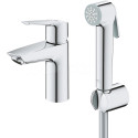 Одноважільний змішувач GROHE QuickFix Start для раковини, S-розміру із гігієнічним душом, хром