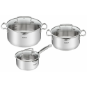 Набір посуду Tefal DUETTO+, 6предметів, нержавіюча сталь, скло