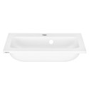 Раковина, умивальник ARDESTO Alba, штучний камінь, прямокут., з отвором для змішувача, з отвором для переливу, 550x450x125мм, накладний, білий