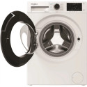 Пральна машина Whirlpool фронтальна, 8кг, 1400, А, 55см, дисплей, пара, інвертор, люк чорний, білий