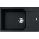 Мийка кухонна Franke Urban, фраграніт, прямокутник, з крилом, 780х500х220мм, чаша - 1, врізна, оборотна, UBG 611-78 XL, чорний матовий